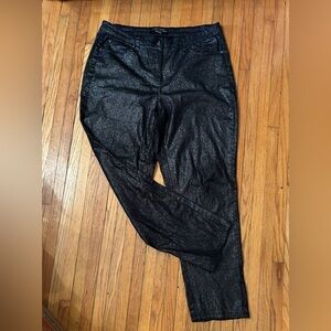 Plus Size Silvery Black Jeans